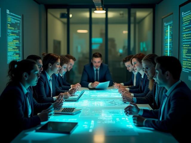 Team in overleg over duurzame energieprojecten
